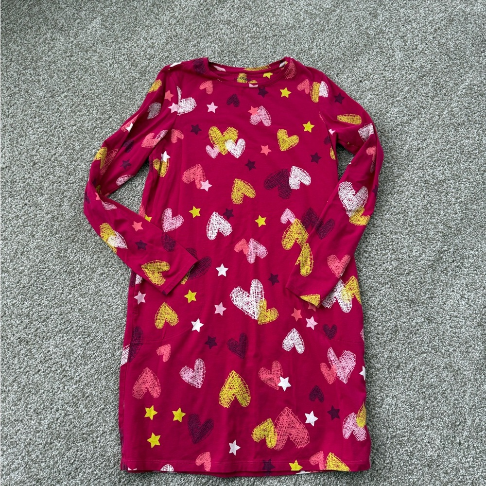 Lands' End Kids Heart Print Dress - girls size 14